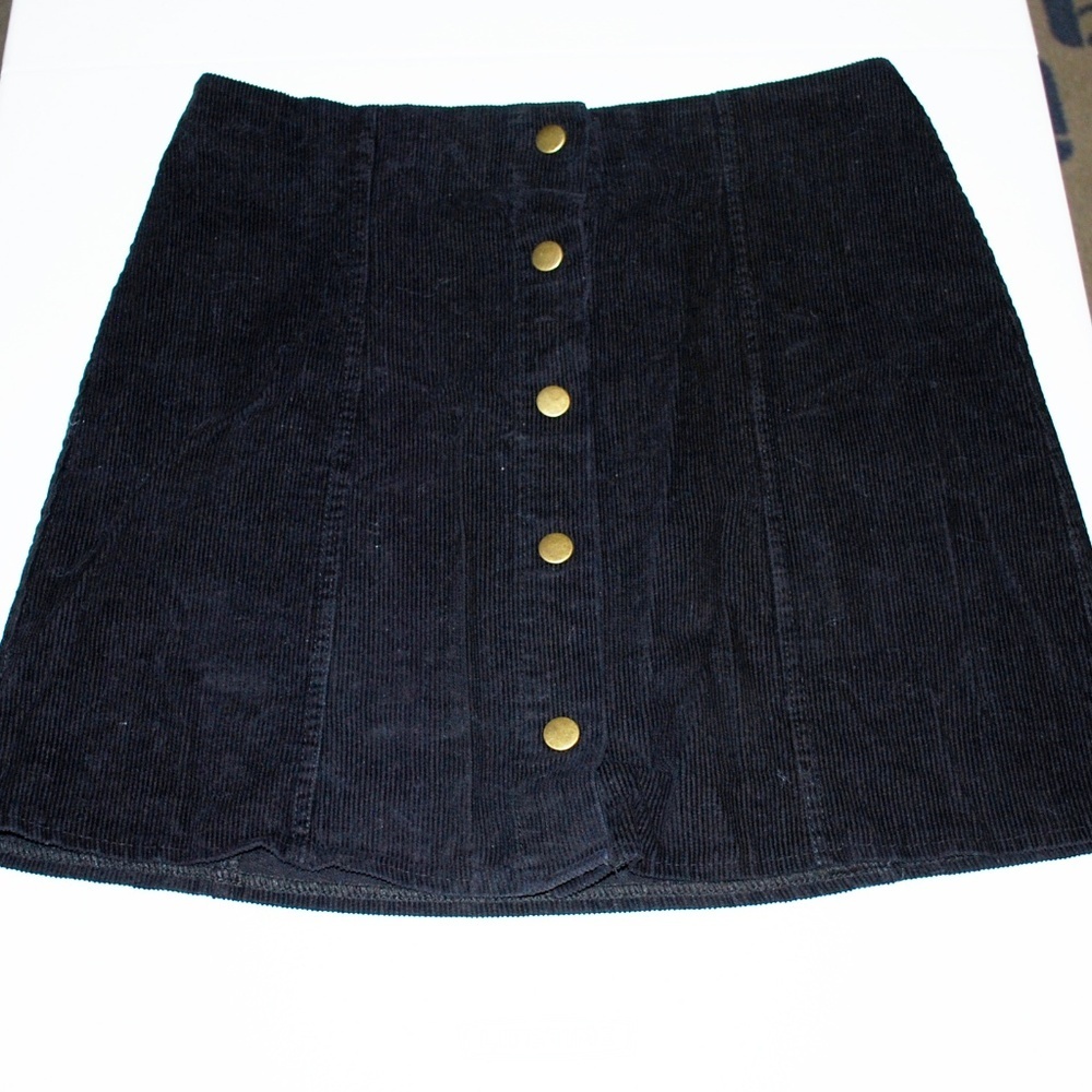 Clarisbelle Corduroy Snap Down Skirt